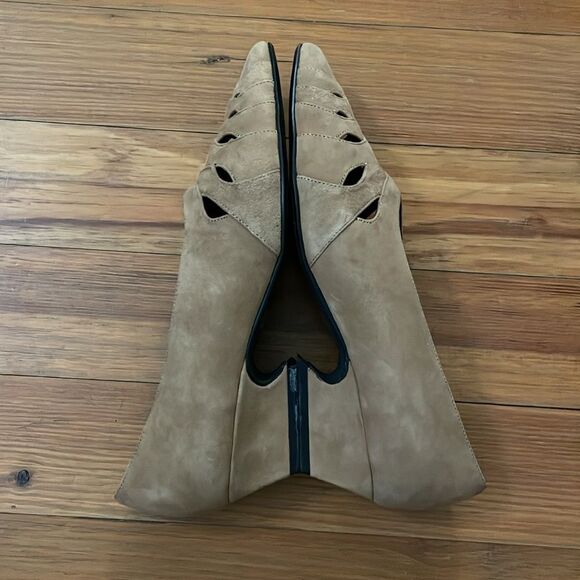 Jeffrey Campbell Handmade Ibiza Last Tan Suede Leather Pump Shoes Womens Size 9 - Picture 7 of 11